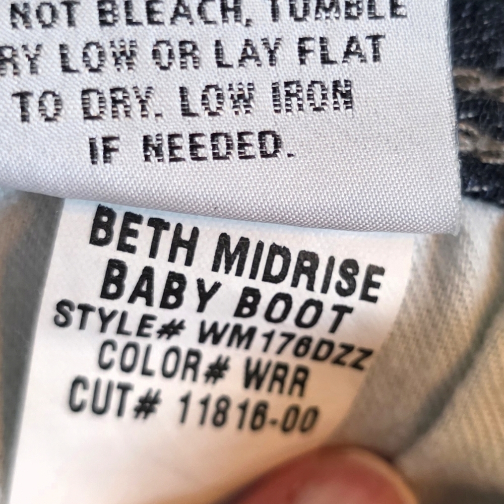 Hudson Beth Midrise Baby Boot Jeans Women's 31 Dark Wash Indigo Stretch Denim - Picture 8 of 13